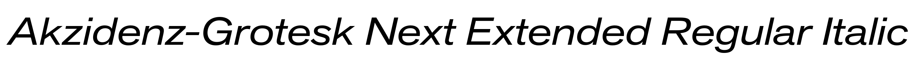 Akzidenz-Grotesk Next Extended Regular Italic